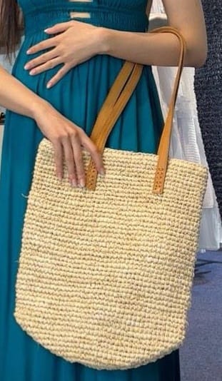 Natural Woven Beach Bag